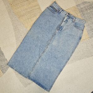 Premium 90s Vintage Z. Cavaricci Denim Midi Skirt-Size 32-Excellent Condition